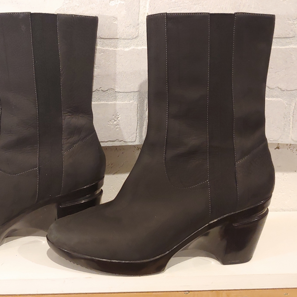 Cole Haan Leather Nike Air blk wedge bootie SZ 9.5